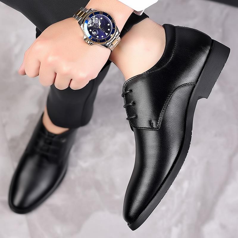 Men faux leather formal shoes office leather shoes JZ-1307