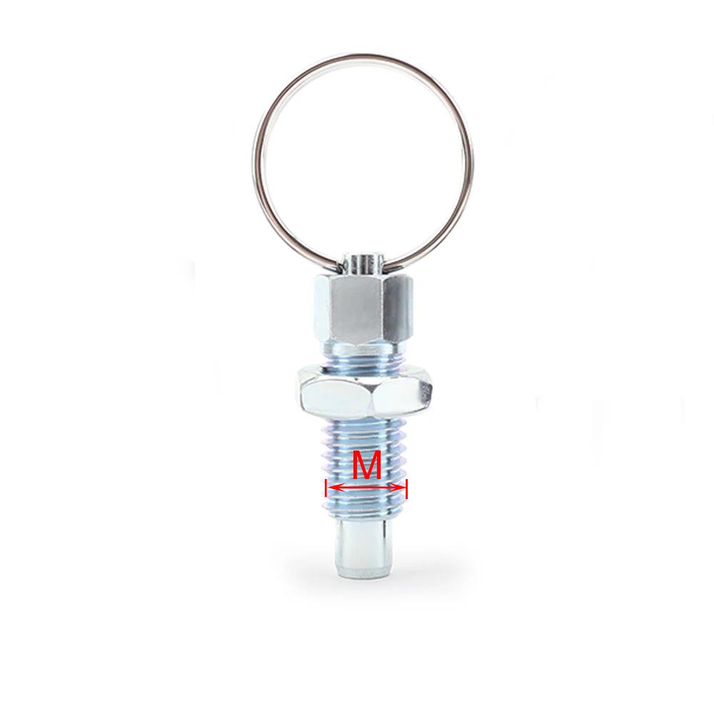 Screw Index Plungers M6 M12 M16 Indexing Plunger Pin Ring Type with lock Galvanized Spring Index Pin