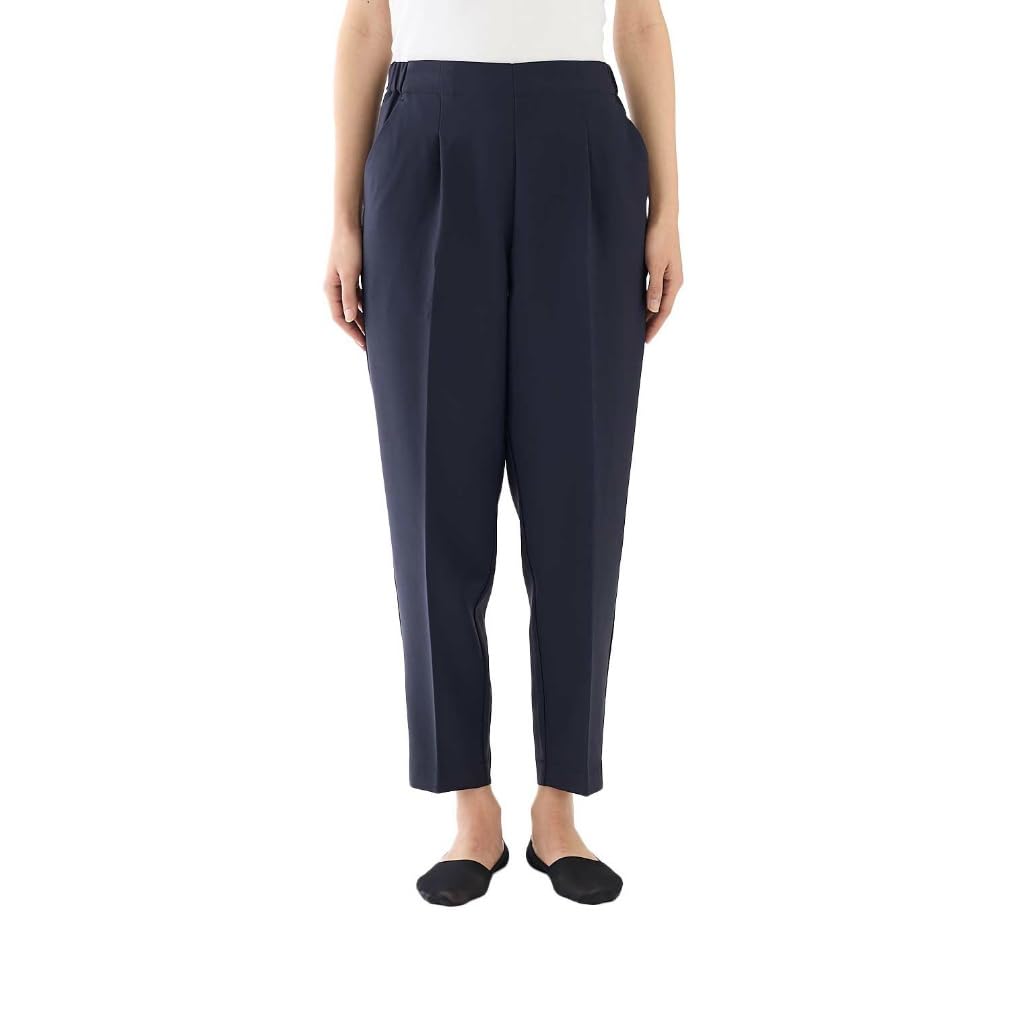 Gunze Sabrina Tapered Stretch Navy Pants, SQX851, Women's,