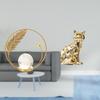 Ball Metal Animal Sculpture Decorative Figurine Art Craft Ornament Statue Stand for Hallway