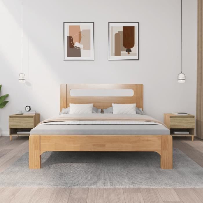 VidaXL Tables de chevet 2pcs Chêne sonoma 50x46x50cm Bois d’ingénierie 819539