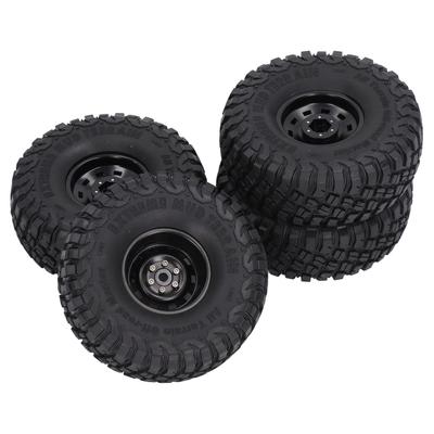 4pcs RC Tires 1.9in Width 10 Holes RC Rubber Wheel Upgrade Accessories for SCX10 1Celsius10 RC Car