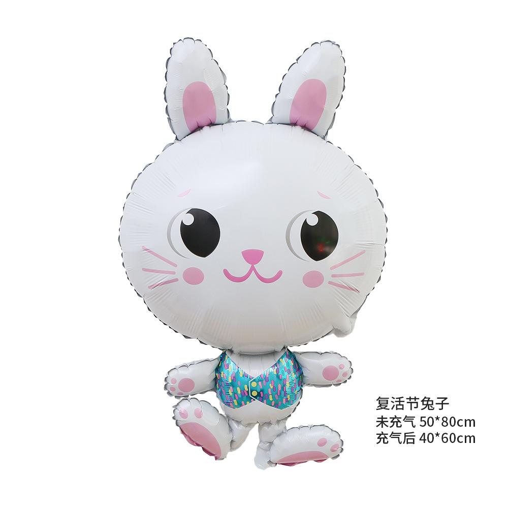 1/5Pcs Easter Balloon Party Supplies Cute Bunny Easter Balloons Spring Themed Easter Bunny Birthday Party Decoration