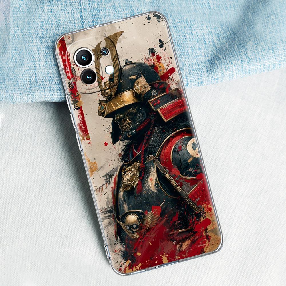 Phone Case For Xiaomi Mi 15 14 13 12 11 Lite 15T 13T 12T Pro Poco X7 X6 X5 Pro 5G X3 NFC F7 F6 F5 Cover Japanese Bushido Samurai