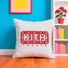 Classic Logo K-Kith Cushion Cover Plush Fabric Soft Double-Sided Printed Sofa Warm Winter Home Gift Pillow Case