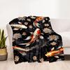 Koi Fish Lake Blanket Warmthful Decor Perfect for Chair Sofa Seaside for All Seasons Digital Print Best Holiday Gift for Friends Family
