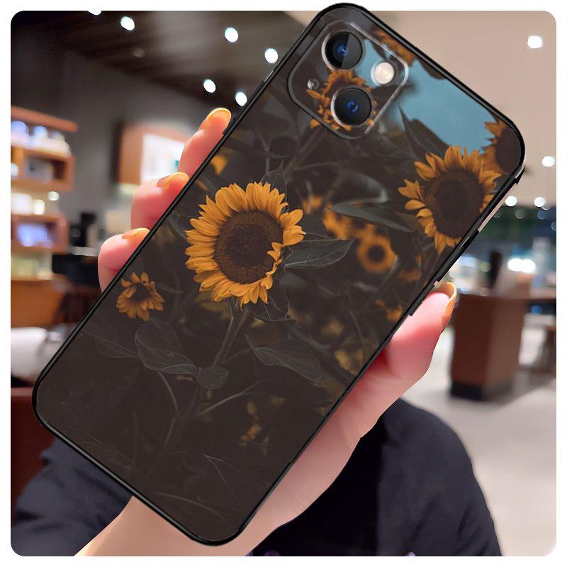 Sunny Sunflower Case For iPhone 15 Pro Max 14 13 12 11 16 17 Pro Max mini 15 16 Plus 16e 17 Air Phone Cover