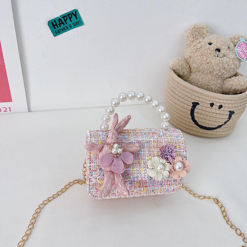 Stylish Kids Crossbody Bag With Bowknot Pearl Detail Charming Chic Design For Little Girls