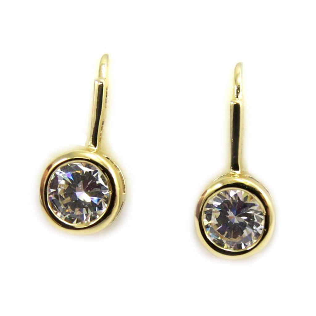 Les Trésors De Lily [L3034] - White Gold Plated 'Essential' Sleepers (9 Mm)