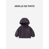 French Arielle De Pinto Boys' Jacket, Fashionable and Stylish Autumn Clothing for Kidsren, Purple Windproof Hooded Clothing