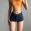VIONA Summer Sexy Slim Woman Denim Shorts Vintage Deep Blue Low Waist Pockets Hot Mini Pants Women Korean Y2K Streetwear Jean Shorts