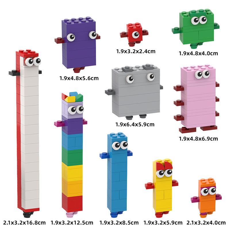 Buildmoc Ideas Number Figure 1 to 10 Creative MOC Building Blocks Kits Toys for Children Kids Gifts Educational Toy 257PCS Brick
