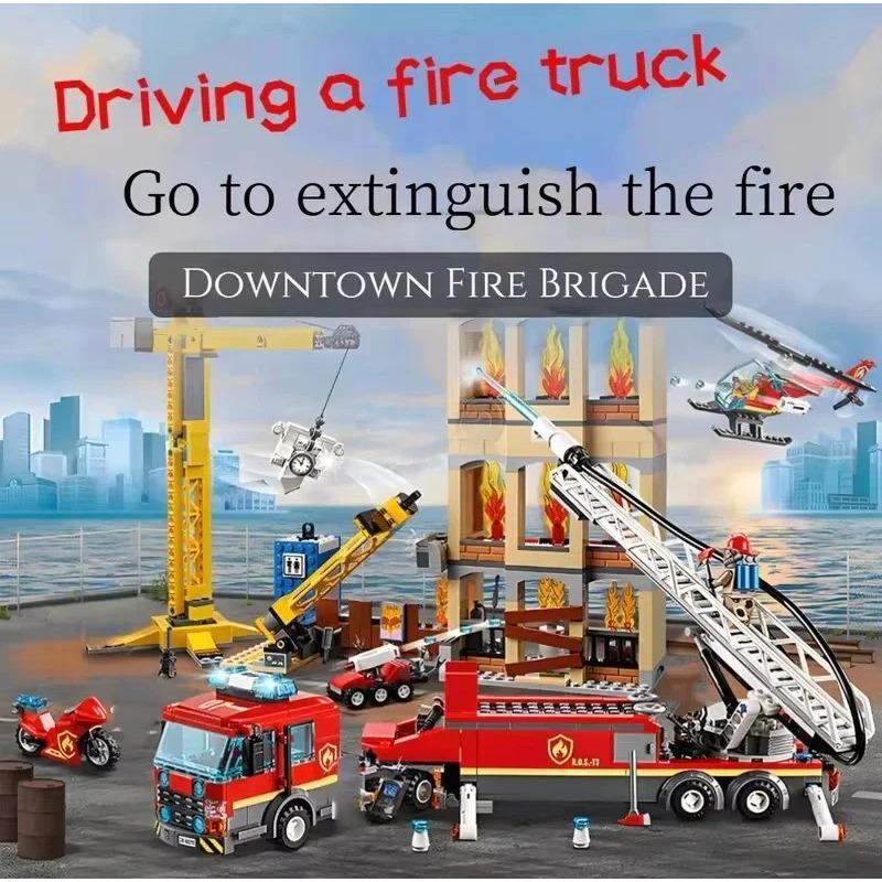 

Лестница F Модели Городская серия Пожарная бригада в центре города 60216 Строительные блоки Кирпичи Подарок на день рождения Рождественские игрушки Декоративные украшения NO BOX