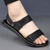 2026 Summer New Non-slip Soft Sole Fashion Driving Slippers for Men Fashion Casual Black Designer Leather Sandals Shoes Man
