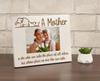 Darling Souvenir Made With Love  Engraved Table Top Photo Frame  Wooden Love For Mom Quotes White Picture Frame Gift For Mother's Day, 4x6Photo Size