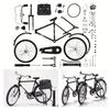 Kit Modelo de Bicicleta Vintage - Conjunto Miniatura de 51 peças com Inflador e Estojo, Liga de Alumínio, Presente de Colecionador e Decoração.