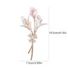 New Enamel  Flower Brooches For Women Elegant Weddings Banquet Brooch Pins