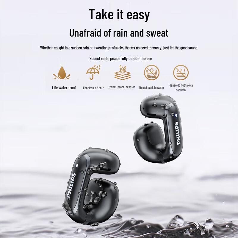 Philips TAT4459 Open-Ear Clip Bluetooth Sport Headphones