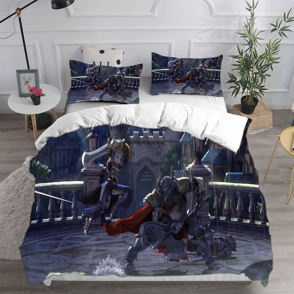 3D Printed Game Unicorn Overlord Bedding Sets Comforter Quilt Bed Cover Duvet Cover Pillow Case 2-3 Pieces Sets Kids Adult Size