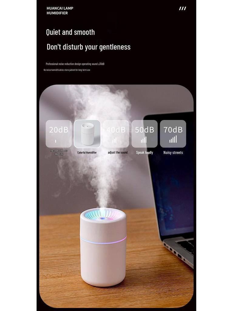 Iridescent Aromatherapy Car Humidifier with Atmosphere Light Atomizer