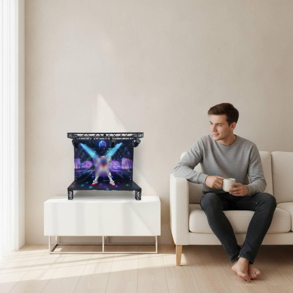 Display Stage with Lights DioramaStyle Figure Modular for Collectors, Photographers,
