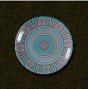 Ceramic Bohemian Style Decorative Plate Living Room Desk Sitting Plate Home Hotel Background Wall Hanging Art Plate