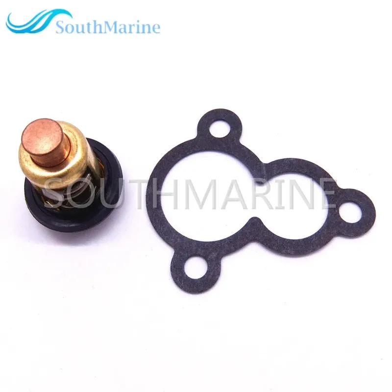 Boat 66M-12411-00 66M-12411-01 Thermostat and 68D-E2414-A0 67D-12414-A0 Gasket for Yamaha F4A F4B F5A F6C 4hp 5hp 6hp 4-Stroke