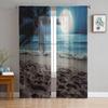 Window Openings Rocks Seaside Views White Tulle Curtains For Living Room Bedroom Space Space Children Room Kitchen Area Window Decor Sheer Voile