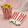 12pcs DIY Gifts Paper Popcorn Striped Bags Folding Snack Containers Popcorn Paper Boxes  Carnivals