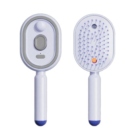 Electric Steam Hair Brush with Water Spray Reduce Frizz Anti-Static Misting Hairbrush Portable Travel Cordless Fluffy Hair Detangling Brush