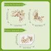 1PC 2D Luxurious Golden Floral Switch Stickers, Self-Adhesive Pearl Rhinestone Flower Decals, for Home Wall Decoration