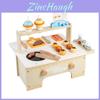 Childrens Wooden Play Kitchen Set With Pretend Food And Selling Station For Creative Learning