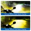 1 Peça H4 BA20D P15D Lâmpada de Farol de LED para Motocicleta Holofote 12V Luz de Cruzamento/Farol Alto Lâmpada de Nevoeiro Dupla Cor Branco Amarelo Acessório para Motos