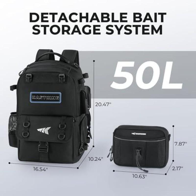 Multi-Compartment Fishing Backpack Outdoor Spinning Rod Storage Waterproof Oxford Fabric Camo Hiking Gear Bag