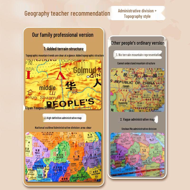 3D Large Globe for Elementary & Junior High Students - HD AR Educational Tool, Children's Day Gift