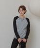ANOETIC Anc Contrast Raglan Long Sleeve_Black&Grey