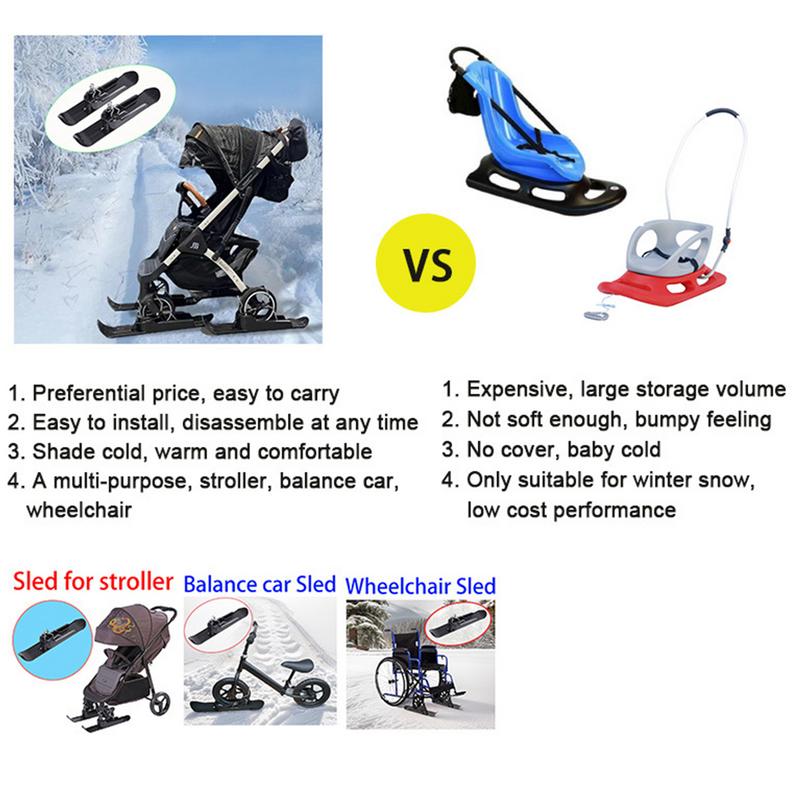 Vinterbalanscykel Snökälke Cykling Snowboard Skidkit Lätta skidor Ställ Parkeringsställ För Skateboardparker Golfbilar