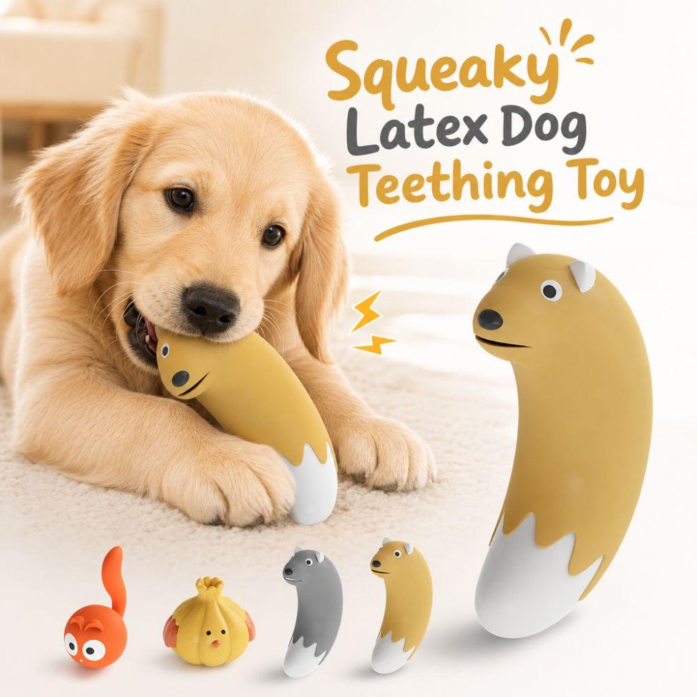Cartoon Squeaky Latex Dog Toy Slow Rebound Chew Toy Cute Pet Teething Toy  Dog Amusing Oneself
