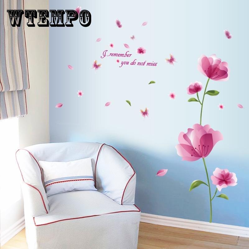 Buy Pink bloom flower living room bedroom porch TV wall background ...