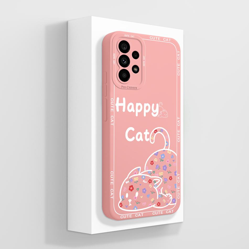 Fun Case For Samsung A73 Aesthetic Soft Liquid Silicone Funda For Samsung Galaxy A73 5G Phone Back Cover With Camera Protection