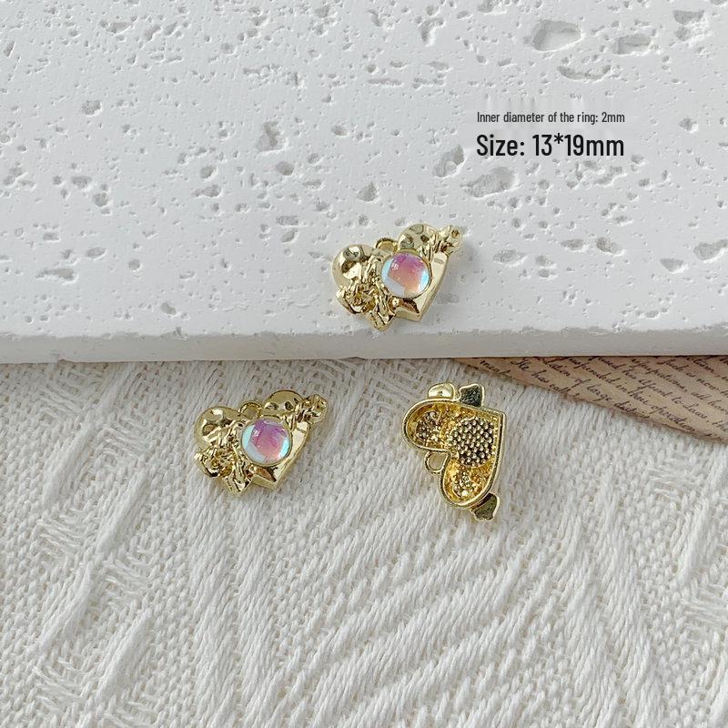Glossy Inlaid Heart, Star & Moon Charm Jewelry: Bracelets, Necklaces, Earrings, and Hair Accessories Single Price