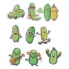 PVC Pickle Stickers Green Cute Sticker Scrapbook Stickers Vinyl Stickers  for DIY