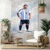 Decoração de Parede Messi Tapeçaria Arte Para Memorial de Animal de Estimação Aniversário Festa de Casamento Fundo Presente de Família