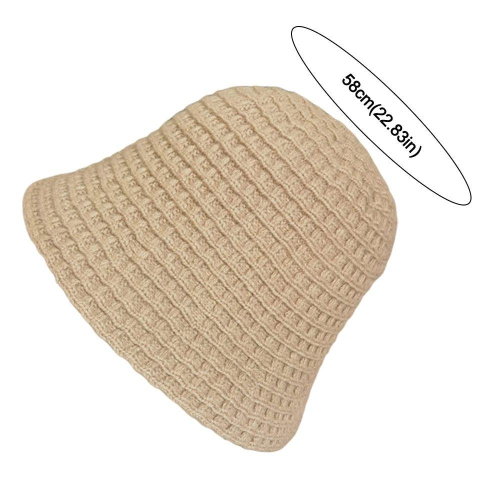 Ear Protection Bucket Hat Thicken Knitted Fisherman Hat Casual Beret Hat for Women