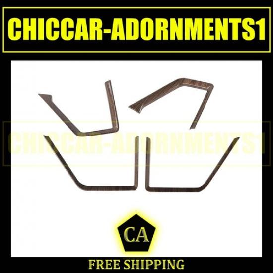 Wood Grain Interior Door Strips Bezels Cover Trim Decoration For Ford F150 2015+