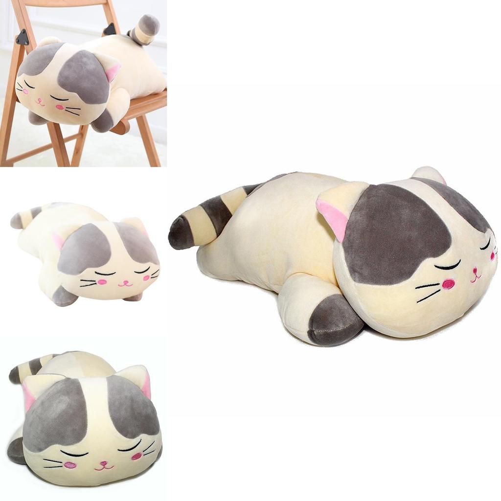 Adorable Soft Animal Cartoon Pillow Cushion With Cute Fat Cat Plush Design