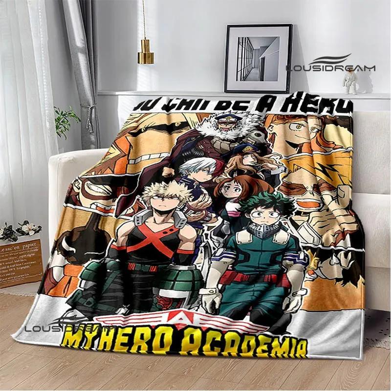 Decke mit Cartoon-Aufdruck „My Hero Academia“, warme Flanelldecken, weiche und bequeme Decke, Reisedecke für Zuhause, Geburtstagsgeschenk