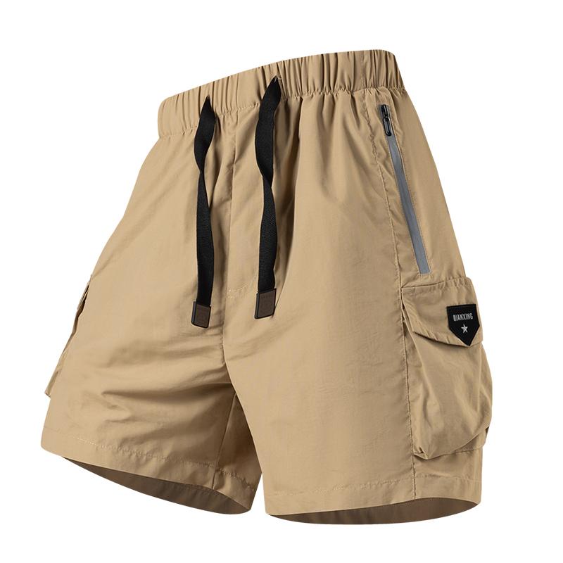 

Outdoor Ice Silk Breathable, Light And Quick-drying Sports Shorts For Men With Loose Fit 3XL хакі