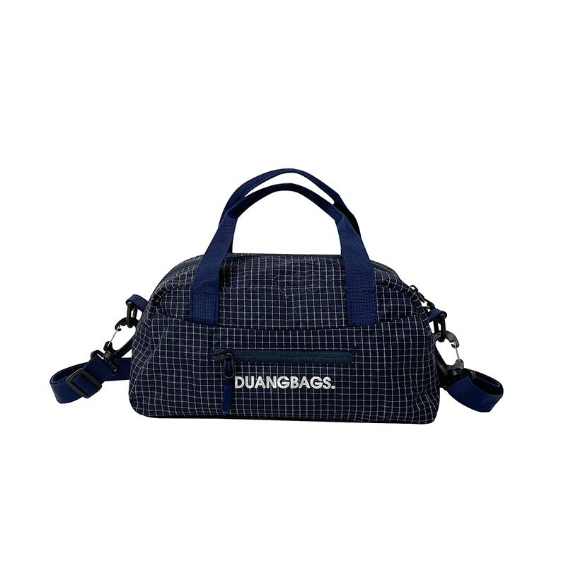 Plaid Student Shoulder Bag Travel Lightweight Large Capacity Crossbody Bag