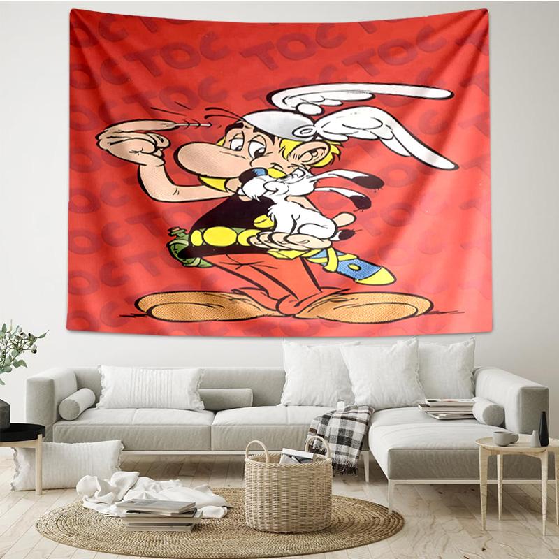 Asterix Freunde Schnelltrocknendes Wandtuch für Schlafzimmer, Wohnzimmer, Spielzimmer, Dekorations-Kunstzimmer Wandteppich Feiertags- und Geburtstagsgeschenke